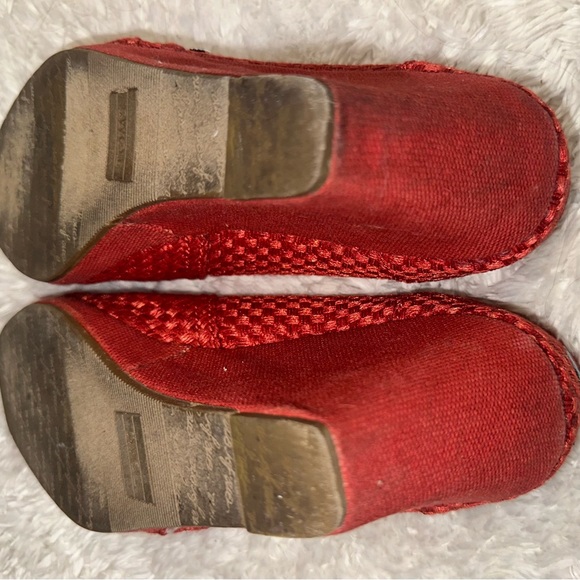 TOMS Savannah Burnt Red Woven Raffia Wedge - Women Color: Red Size: W7 - Picture 8 of 8